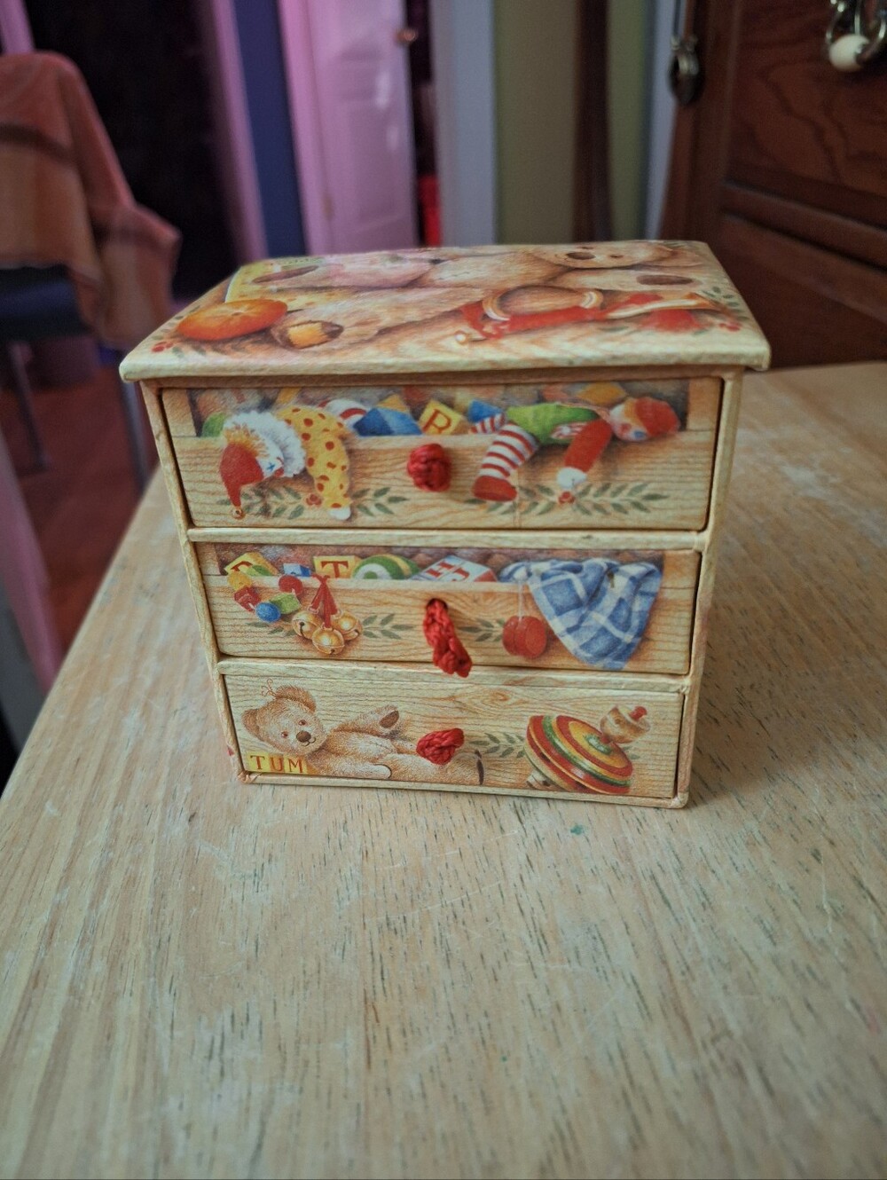Vintage 1992 Patrick Lowry Teddy Tum Tums Jewelry Storage Box